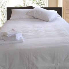 Pintuck Quilt Cover White